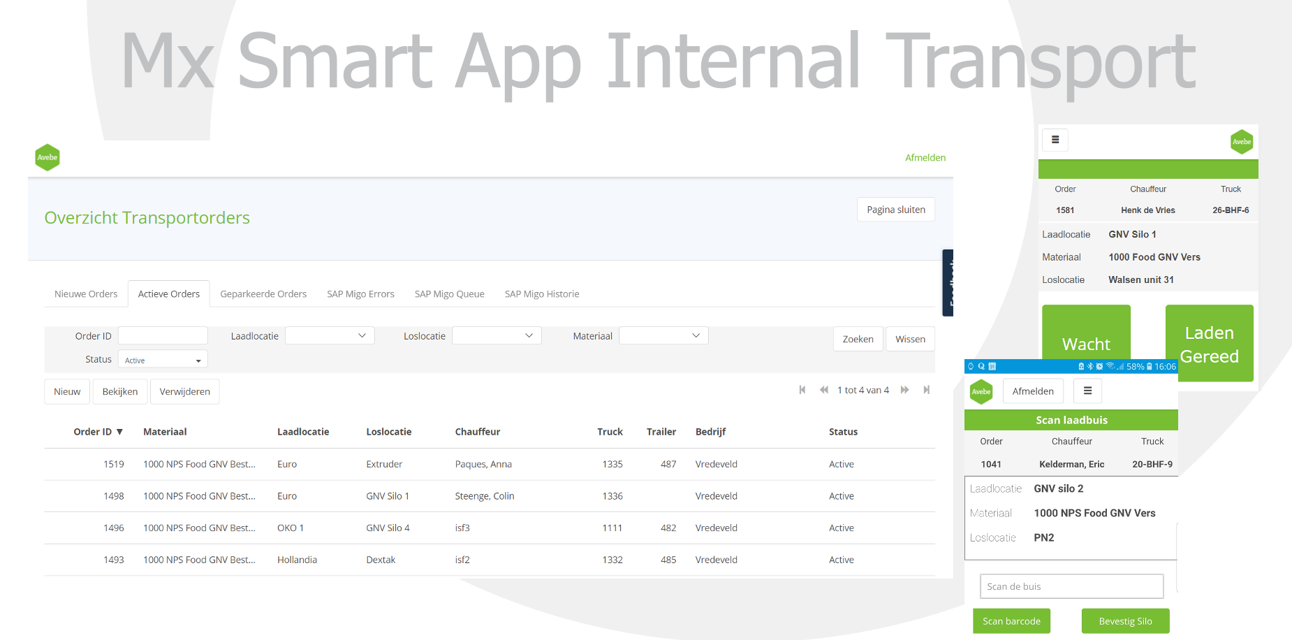 MX Smart App Internal Transport